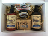 Fredericksburg Farms Goat Milk  Texas Bluebonnet  Scented Body Care gift 4 Pack (Pump Soap, Lotion, Bar Soap and Hand Cream)