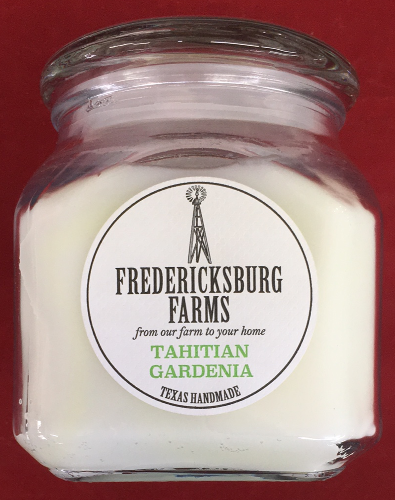 Fredericksburg Farms Tahitian Gardenia Scented Texas Handmade Candle 2