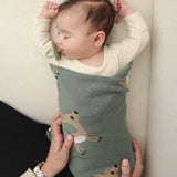 100% Luxury Cotton Receiving Swaddle Baby Blanket - Deer