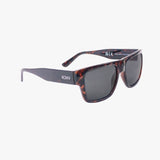 MACK ESPRESSO TORTOISE Polarized Square Designer Sunglasses