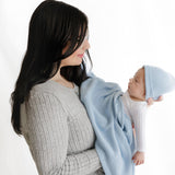 Luxe - 100% Organic Cotton Knit Blanket + Hat Boxed Gift Set