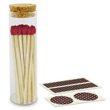 4" Matches in Chic Cork Top Jar - Colors of Your Choice