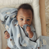 100% Luxury Cotton Receiving Swaddle Baby Blanket - Sheep