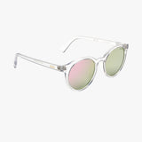 HERON CLEAR BLUSH Polarized Round Fashion Sunglasses