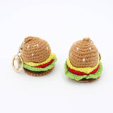 Bun Intended: Quirky Knitted Hamburger Keychain