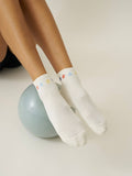 🌼 Cropped Crew Grip Sock - Mini Flower