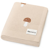 100% Luxury Cotton Swaddle Receiving Baby Blanket - Mushroom
