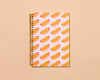 Hot Dogs Letterpress Spiral Notebook - Made in USA - Foodie, Grilling, Cook Out, Summer - Back to School, Christmas Gift