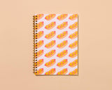Hot Dogs Letterpress Spiral Notebook - Made in USA - Foodie, Grilling, Cook Out, Summer - Back to School, Christmas Gift