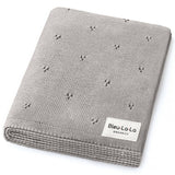 100% Organic Cotton Pointelle Swaddle Receiving Baby Blanket
