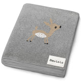 100% Luxury Cotton Receiving Swaddle Baby Blanket - Deer