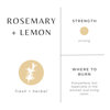 Rosemary + Lemon - Non-Toxic Candle, Essential Oil