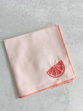 Citrus Linen Cocktail Napkins, set of four