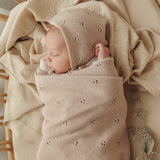 100% Organic Cotton Pointelle Swaddle Receiving Baby Blanket