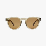 ALEX CRYSTAL TAUPE Polarized Round Fashion Sunglasses