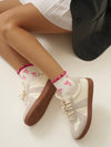 🎀 Bow Ruffle Grip Sock [Hot Pink]