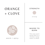 Orange + Clove - Non-Toxic Soy Candle