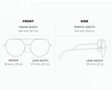 PALM BRONZE Polarized Premium Metal Geometric Sunglasses