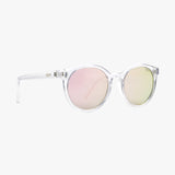 HERON CLEAR BLUSH Polarized Round Fashion Sunglasses