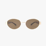 COCO AMBER Polarized Oval Metal Fashion Sunglasses