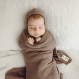 100% Organic Cotton Luxury Organic Blanket + Hat Gift Set