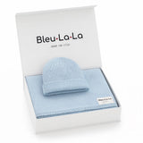 Luxe - 100% Organic Cotton Knit Blanket + Hat Boxed Gift Set