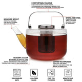 Bjorn™ Glass Teapot w/ Loose Leaf Tea Infuser - 22oz / 0.65L