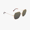 PALM BRONZE Polarized Premium Metal Geometric Sunglasses