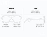 LUNA BRONZE Polarized Square Designer Fashion Sunglasses