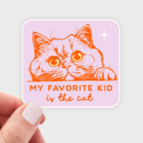 My Favorite Kid Is The Cat Sticker - kitten, pet, cute, shop