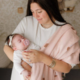 100% Luxury Cotton Swaddle Receiving Baby Blanket - Mushroom