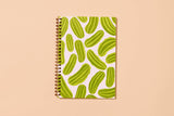 Pickles Letterpress A5 Spiral Notebook - Made in USA - Foodie - Snack - Charcuterie - Back to School, Dinner Party, Housewarming Gift, Christmas Gift, Stocking Stuffer