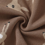 100% Luxury Cotton Receiving Swaddle Baby Blanket - Deer