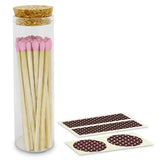 4" Matches in Chic Cork Top Jar - Colors of Your Choice
