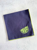 Citrus Linen Cocktail Napkins, set of four