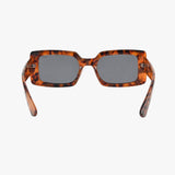 BREEZE AMBER SMOKE Polarized Rectangle Fashion Sunglasses