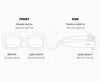 BREEZE AMBER SMOKE Polarized Rectangle Fashion Sunglasses