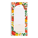 Tomato Vine Market List Notepad