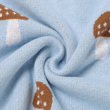 100% Luxury Cotton Swaddle Receiving Baby Blanket - Mushroom