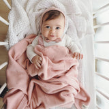 100% Organic Cotton Luxury Organic Blanket + Hat Gift Set