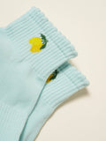 Cropped Crew Grip Sock - Lemon