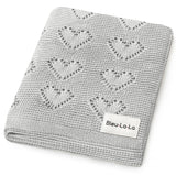 100% Luxury Cotton Receiving Swaddle Baby Blanket - Heart