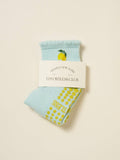 Cropped Crew Grip Sock - Lemon