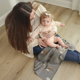 100% Luxury Cotton Receiving Swaddle Baby Blanket - Deer