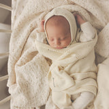 100% Organic Cotton Luxury Organic Blanket + Hat Gift Set