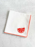 Citrus Linen Cocktail Napkins, set of four