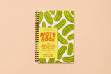 Pickles Letterpress A5 Spiral Notebook - Made in USA - Foodie - Snack - Charcuterie - Back to School, Dinner Party, Housewarming Gift, Christmas Gift, Stocking Stuffer