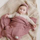 100% Organic Cotton Luxury Organic Blanket + Hat Gift Set