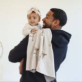 100% Luxury Cotton Receiving Swaddle Baby Blanket - Deer