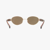 COCO AMBER Polarized Oval Metal Fashion Sunglasses